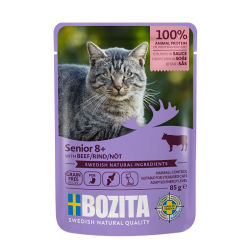 BOZITA SENIOR 8+ KAWAŁKI W SOSIE Z WOŁOWINĄ SASZETKA 85g